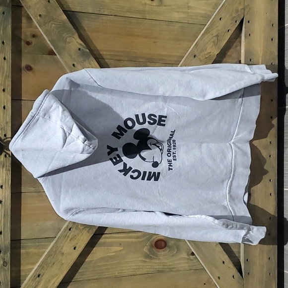 NEFF DISNEY DONT STRESS MICKEY MOUSE HOODIE SWEATSHIRT HANDWARMERS GRAY BLACK XL - Picture 8 of 8